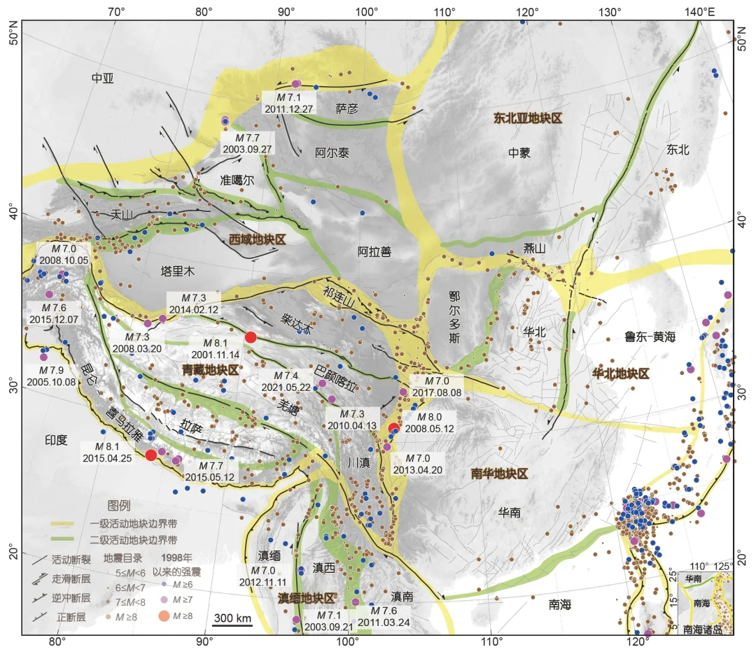 未来10年各断层地震的可能性分析