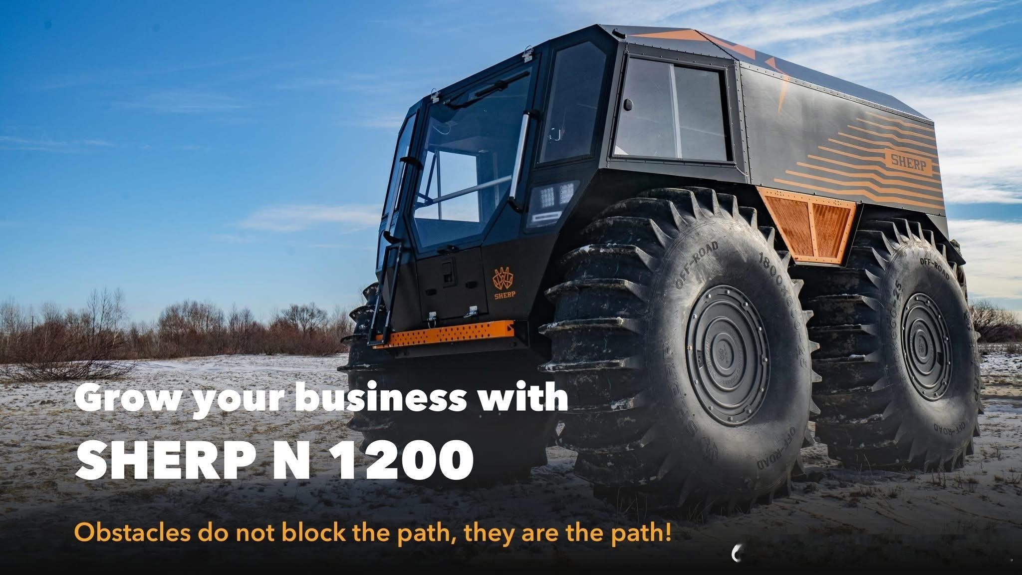 原来乌克兰现在还生产汽车，Sherp N1200是一款由乌克兰Quadro In