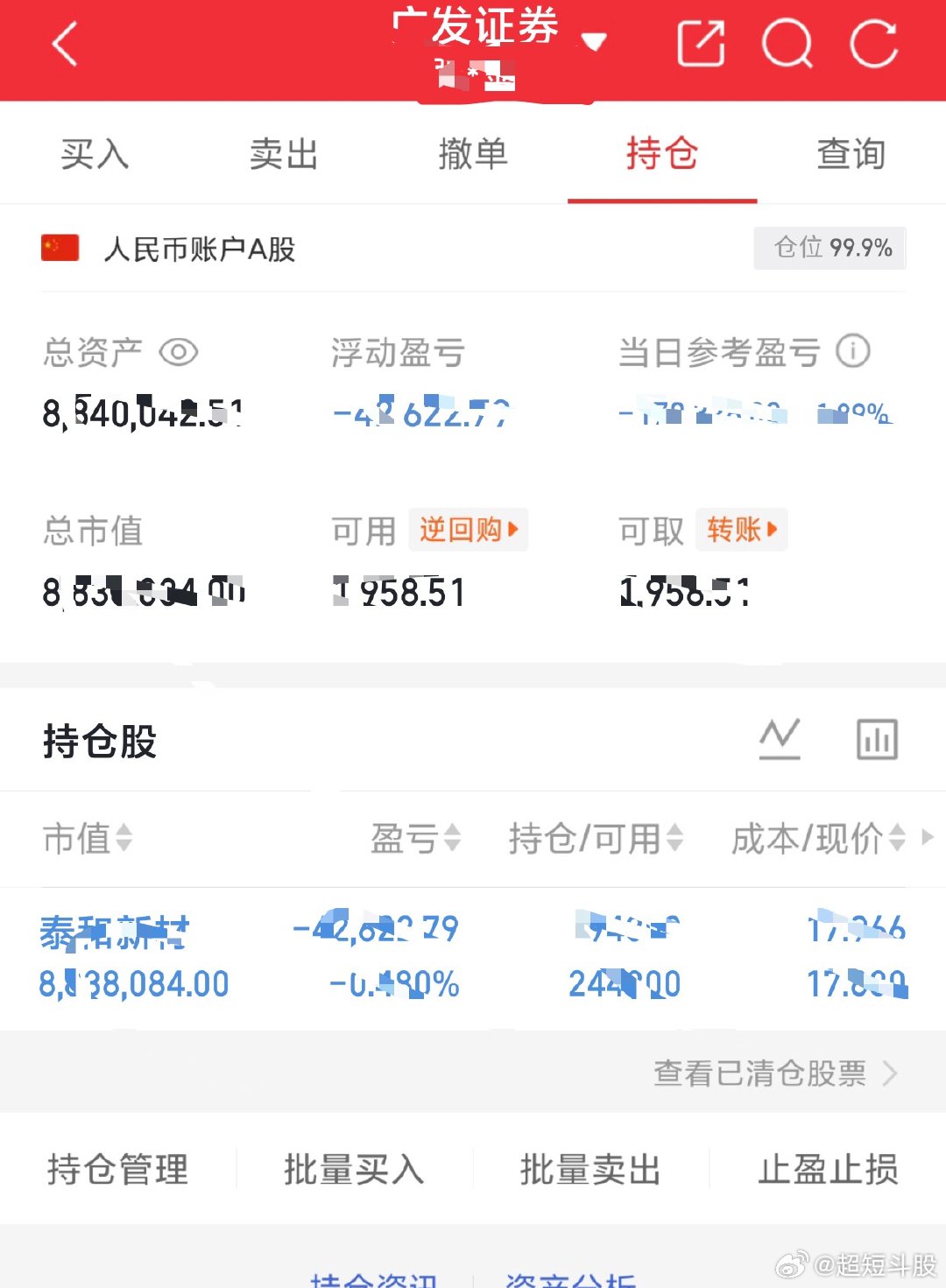 吾的S盘200个本本翻到1000个记录（第二百四十天）尾盘加仓满上了，泰和新材今