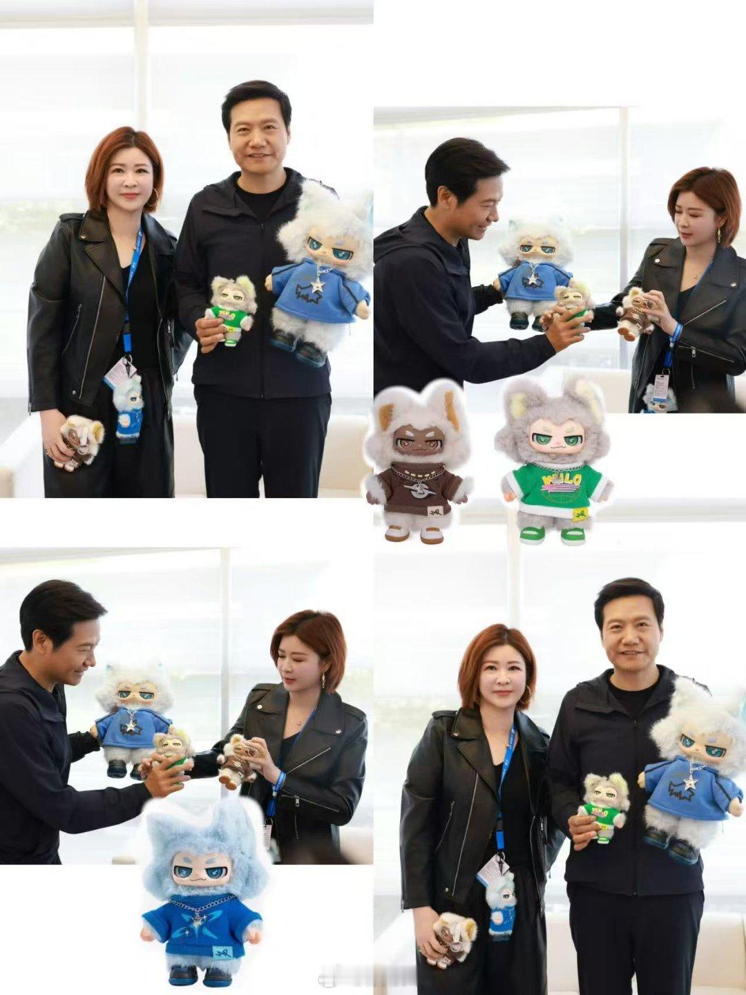 杜华晒与雷军合照雷军温温柔柔的科技大佬气质，和这只酷酷萌萌的小嗷意外很搭。 