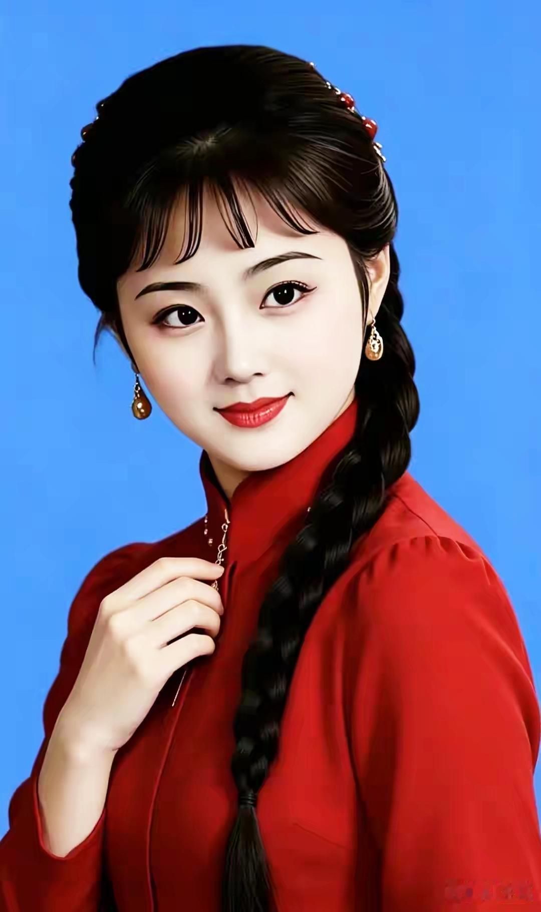 温婉红衣美人，古典优雅气质