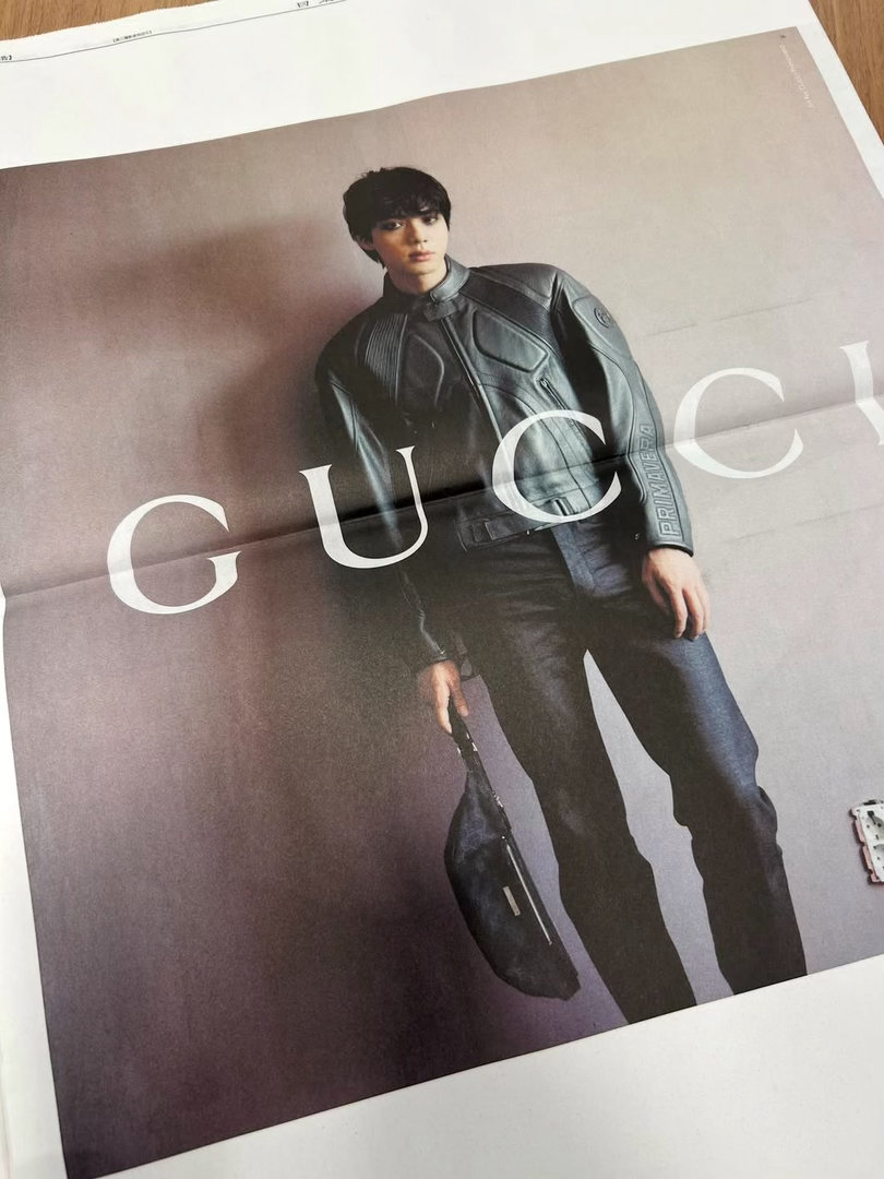 金硕珍gucci全球品牌代言人 Gucci日经新闻报纸投放/mii_v95 ​​