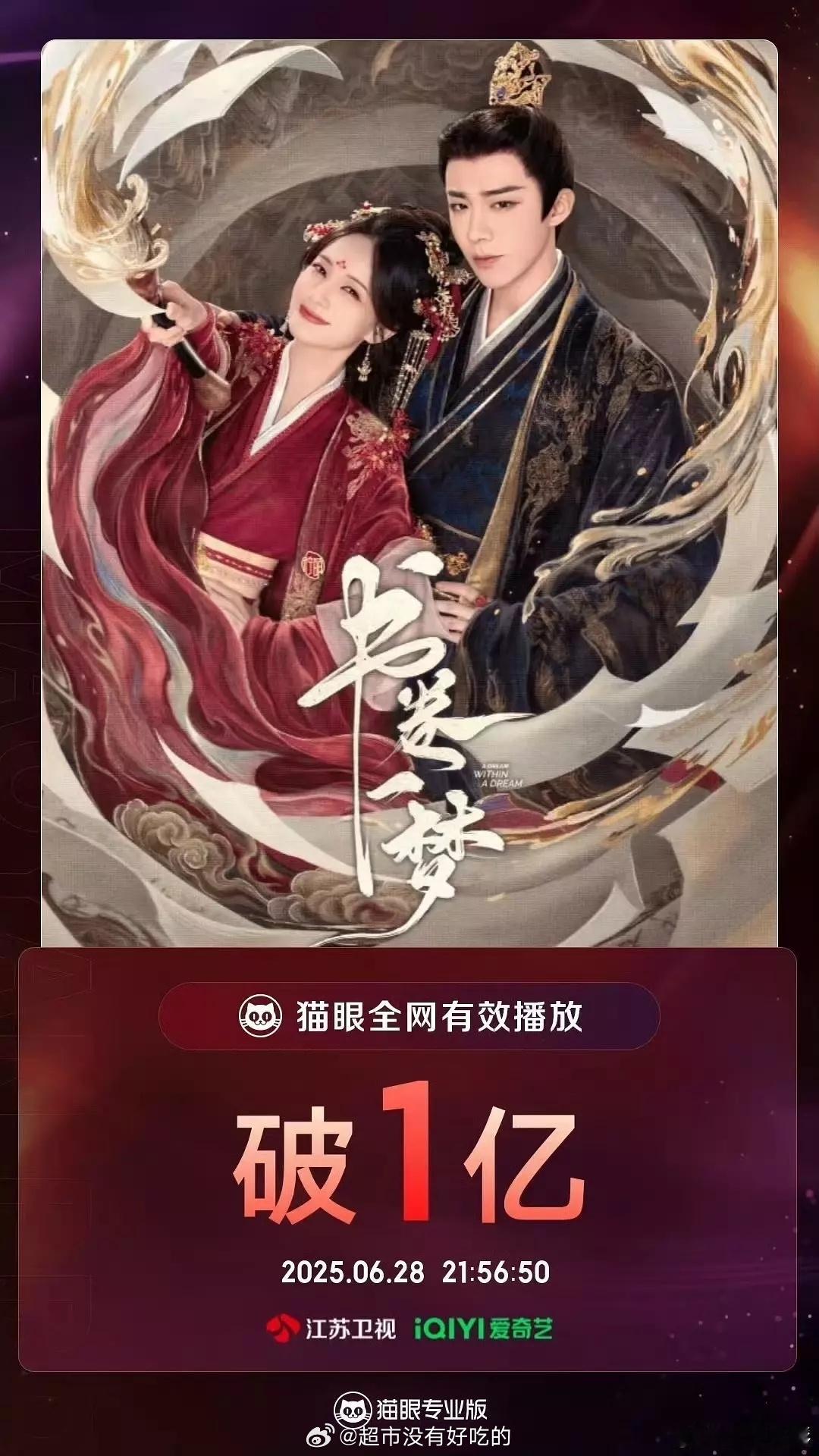 《书卷一梦》三天有效播放破亿了！恭喜🔥 ​​​