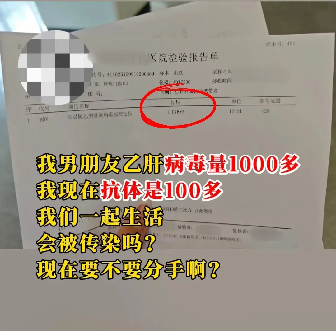 我向这位咨询的粉丝朋友做出了解答： 不用分手，你被传染的风险很低。 你...