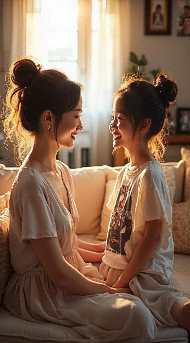 41岁李念和14岁女儿跳舞
