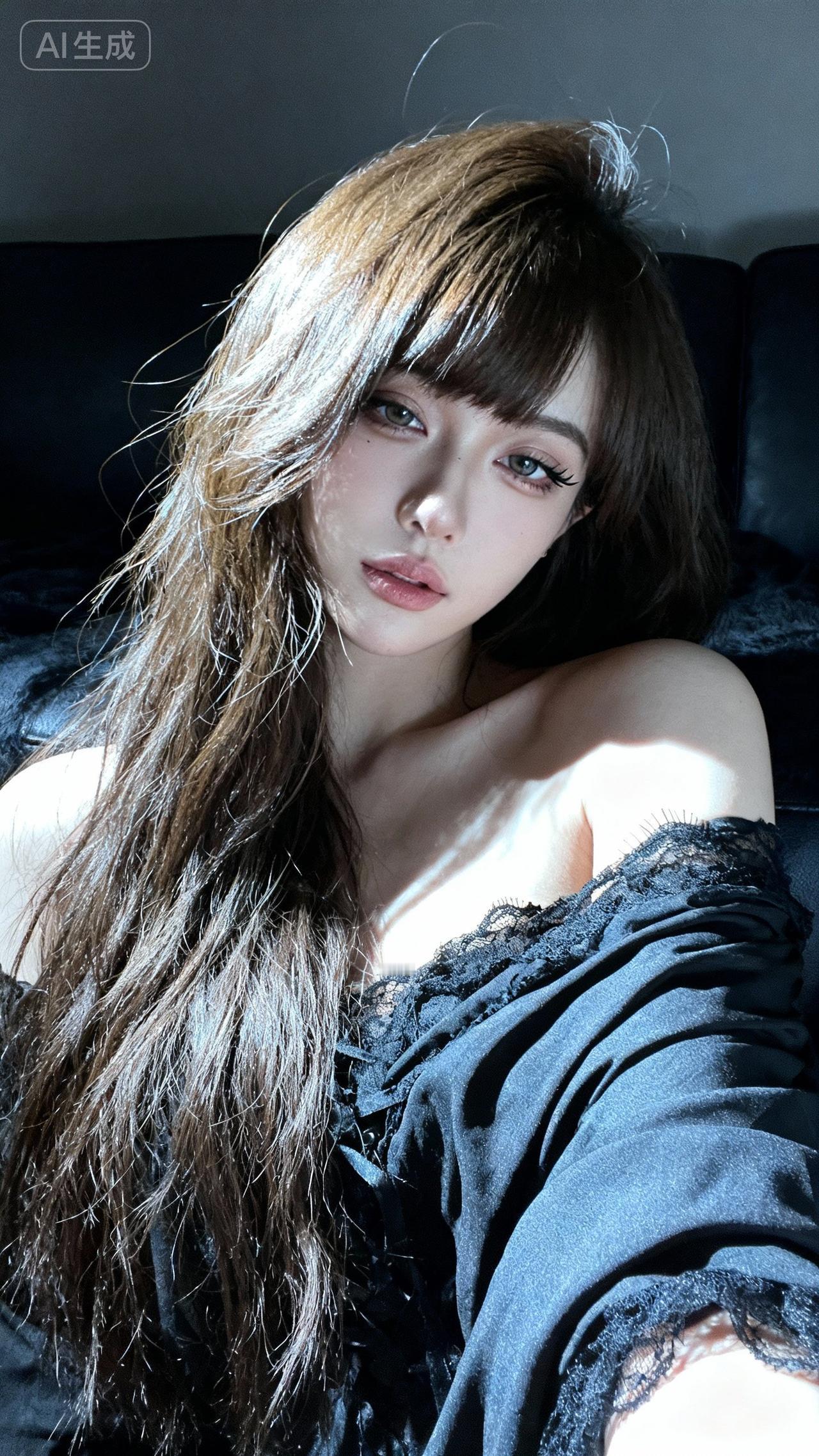 “慵懒午后，黑纱少女”🌿💄👗你认为漂亮的女人什么时候最迷人