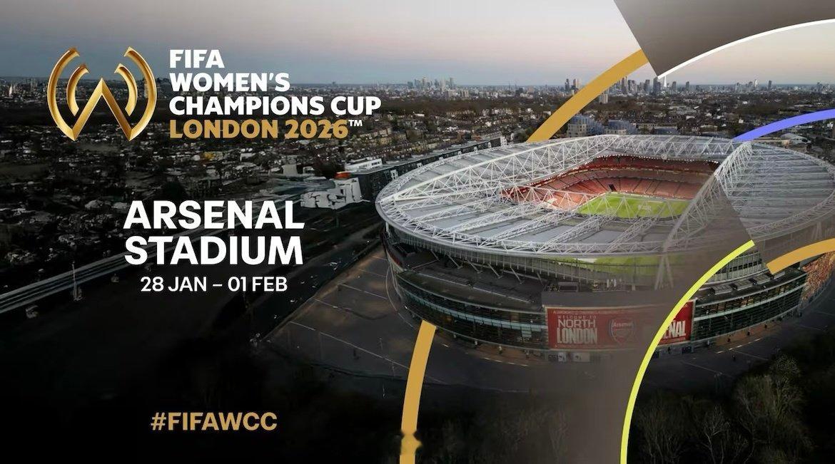 国际足联首届女足冠军杯最终阶段将于1月28日至2月1日在伦敦举行阿森纳球场和布伦