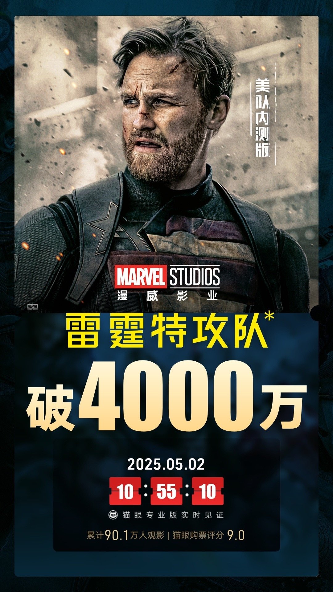 雷霆特攻队总票房破4000万 据猫眼专业版数据，电影《雷霆特攻队*》上映3天， 