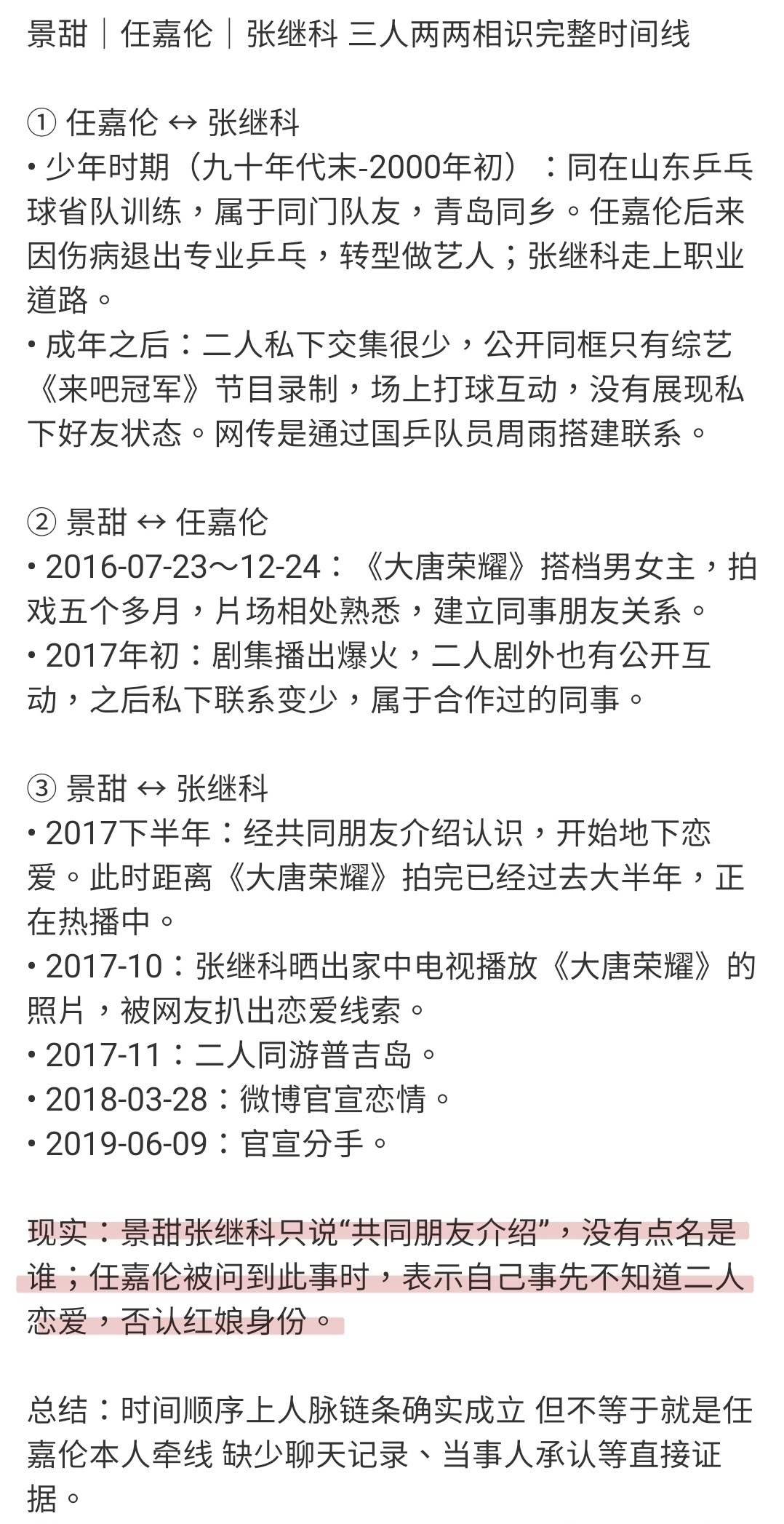 曝景甜张继科介绍人是任嘉伦不是，这拉任嘉伦出来干嘛，这跟他无关，谁的问题谁来回应