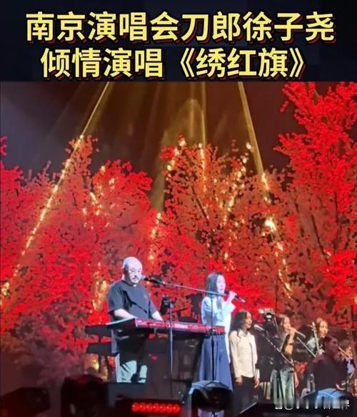 刀郎演唱会现场，粉丝热情高涨，百余面锦旗迎风飘扬，形成一道独特的风景线。每一面锦