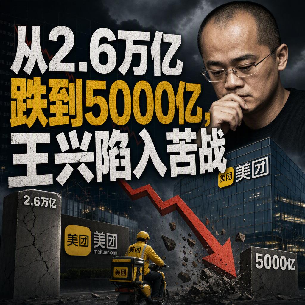 很多人以为美团重回5000亿港元市值，是王兴又赢了一局。
但把时间线拉长看，20