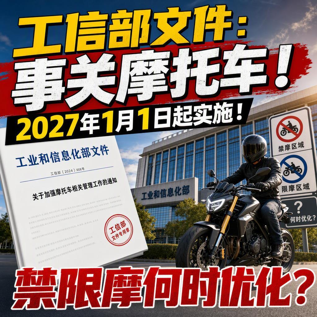 问大家一个问题：你手里那台摩托车，还能合法骑几年？
工信部近期把两份准入文件一起