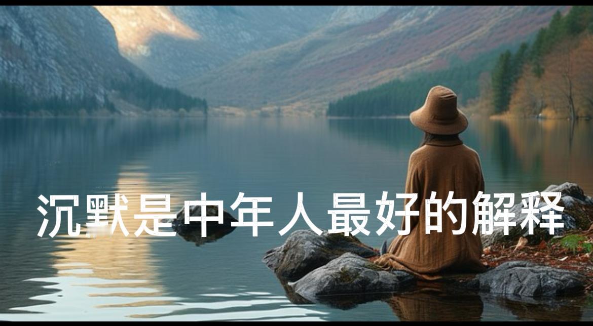 中年之后，才懂沉默是最好的解释
人到中年，你是不是懒得再去解释什么了？

年轻的