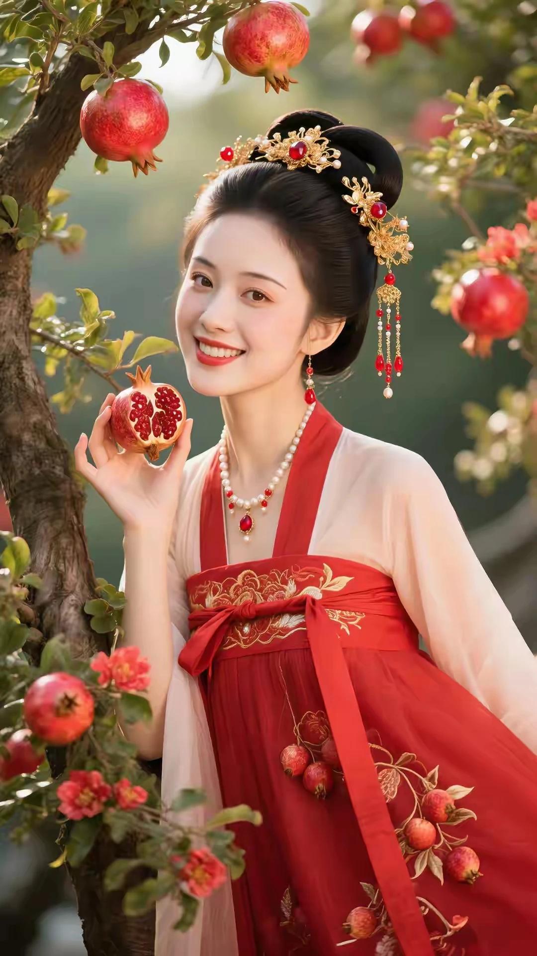 回眸一笑百媚生，
六宫粉黛无颜色。