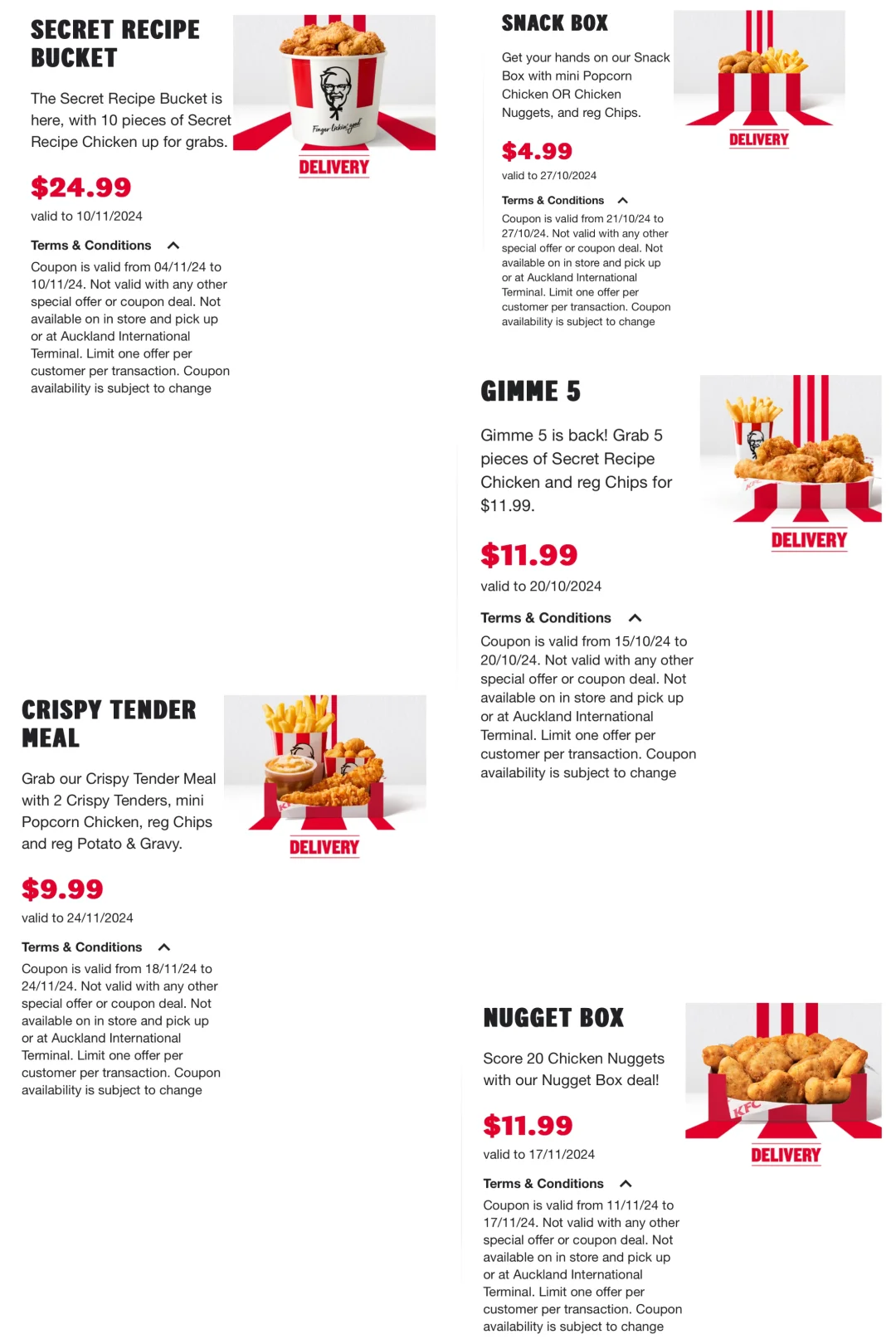 🇳🇿冲啊！纽村kfc 10~12月最新折扣更新啦