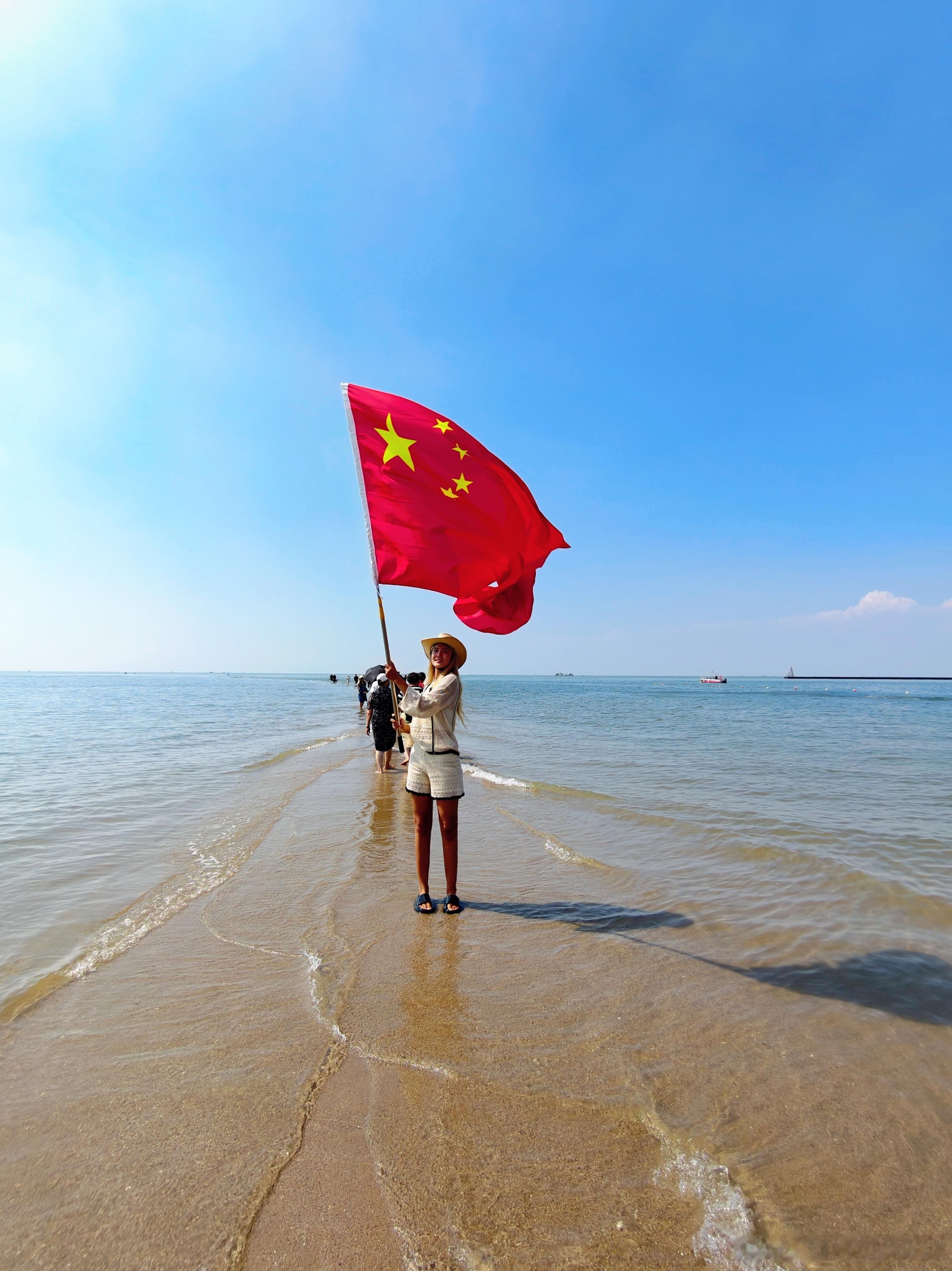 打卡潮汐限定版鱼骨沙洲 北海·北海鱼骨沙洲