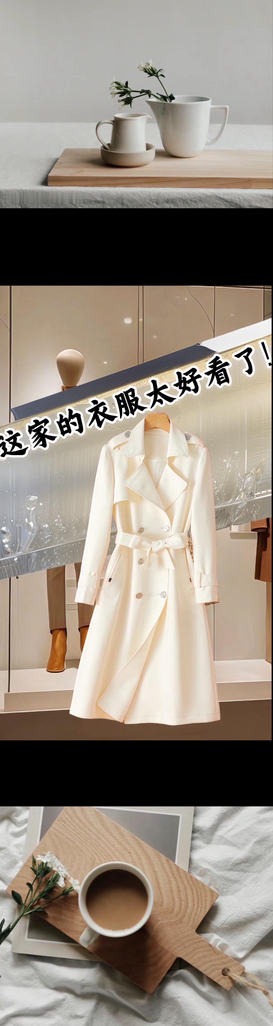 秋日新款 | 高品质米色减龄风衣外套～创作灵感 2024早秋时髦主场 浅浅期待一
