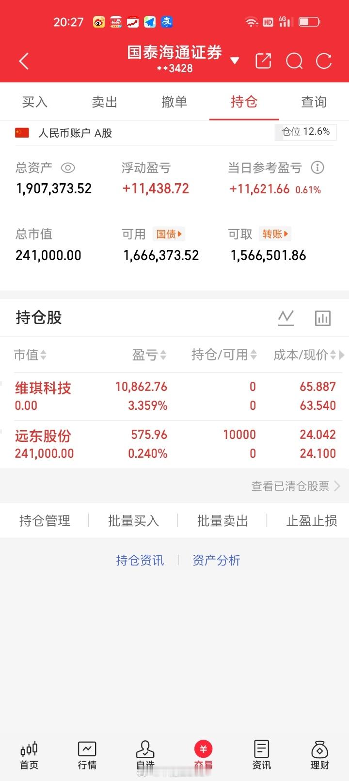 周五帐户盈利1.1万+ ​​​