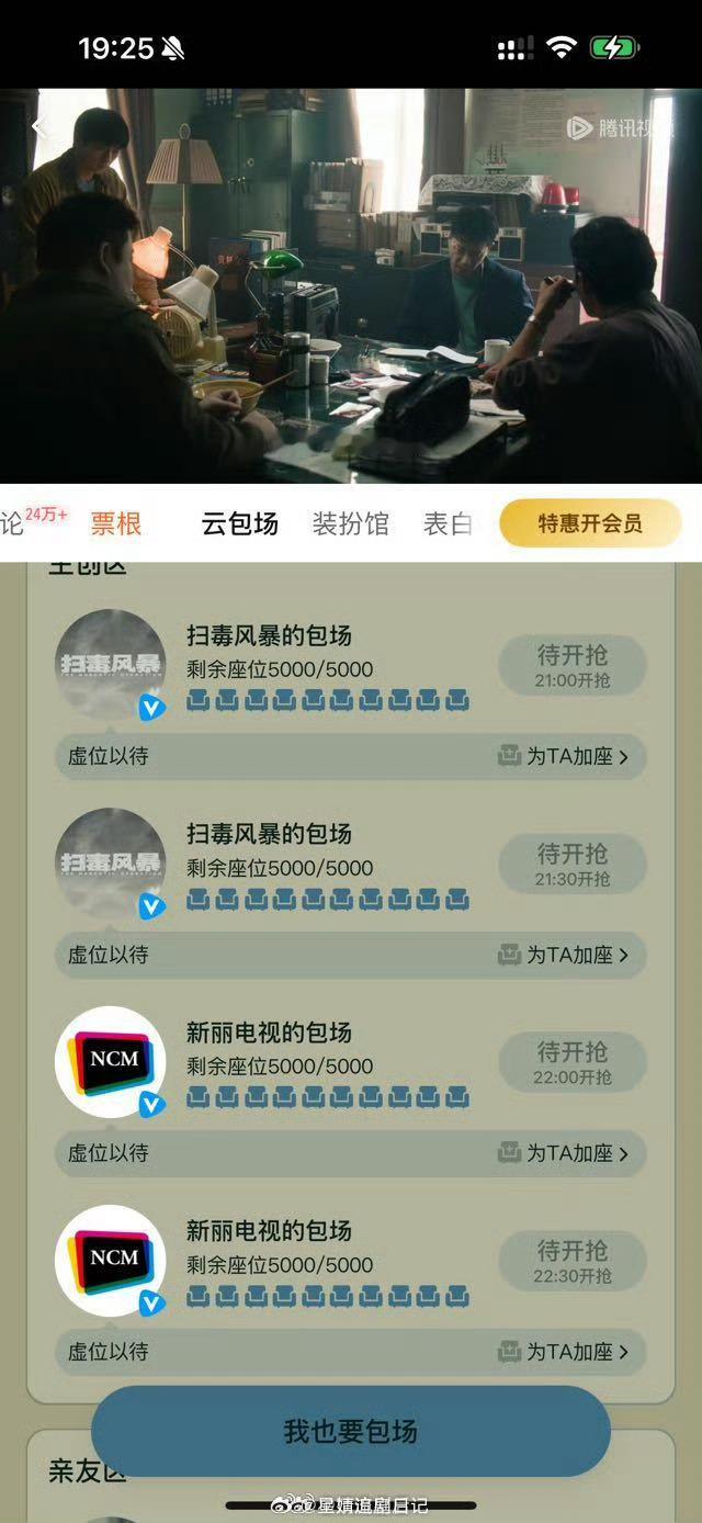 人民的扫毒来了～剧王够意思，今晚超点直接包场2w，🐧又幸福了☺️ ​​​鹅暑期