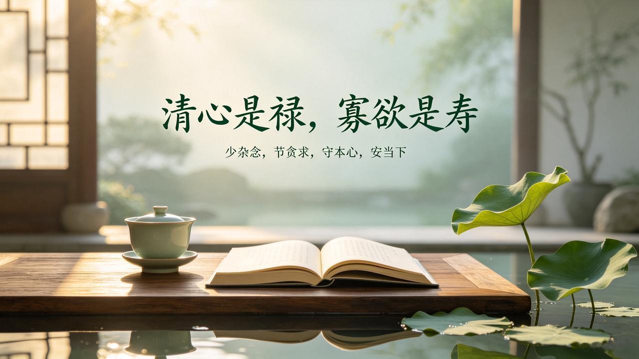 清心是禄，寡欲是寿
 
人这一世，奔波大半，才慢慢参透一句老话：清心是禄，寡欲是