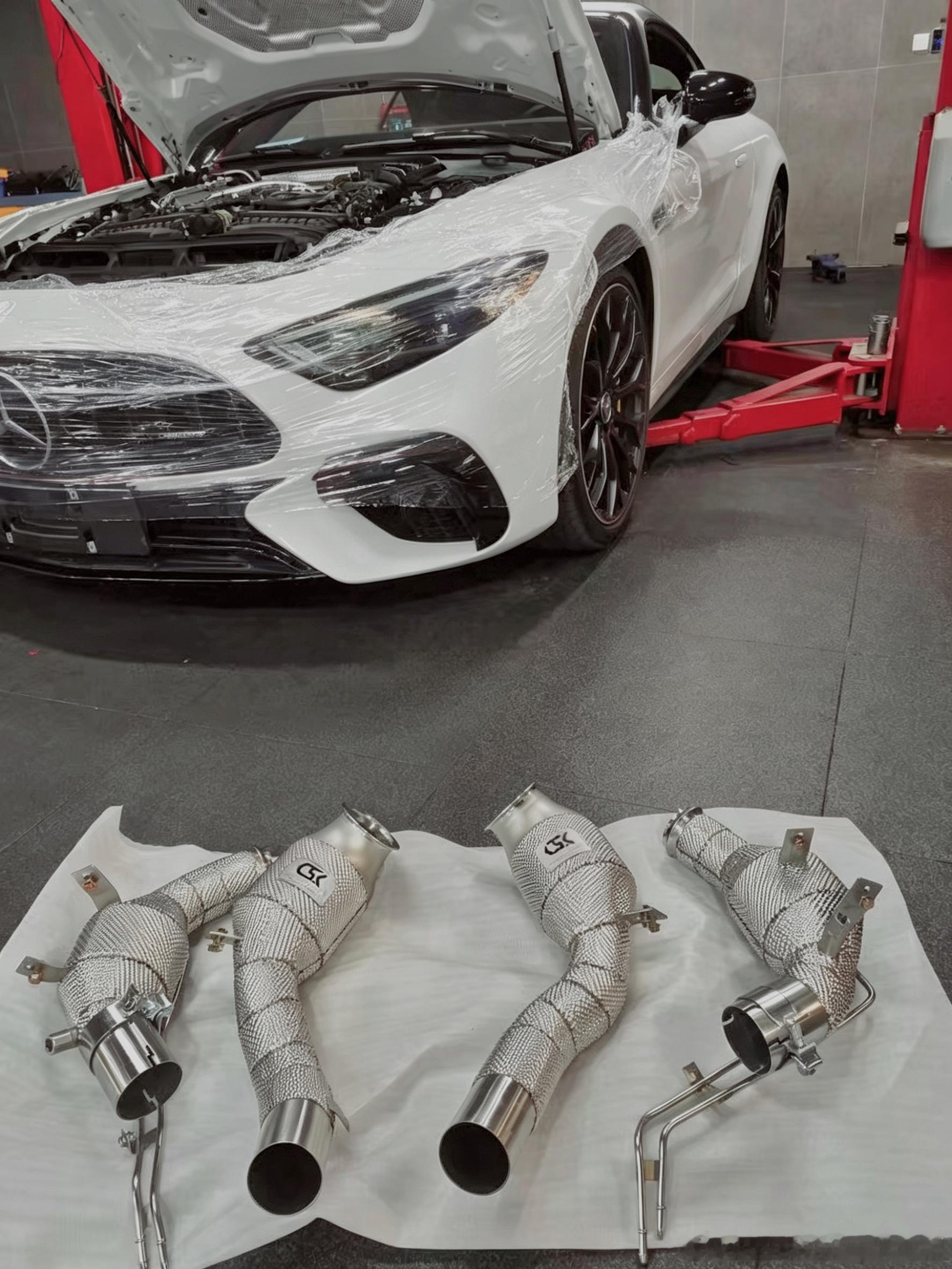24年 奔驰SL63 4.0T  CSK隔热三元头段200目 释放大V8动力，拯