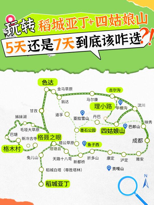 稻城亚丁5️⃣天还是7️⃣天到底咋选啊😩