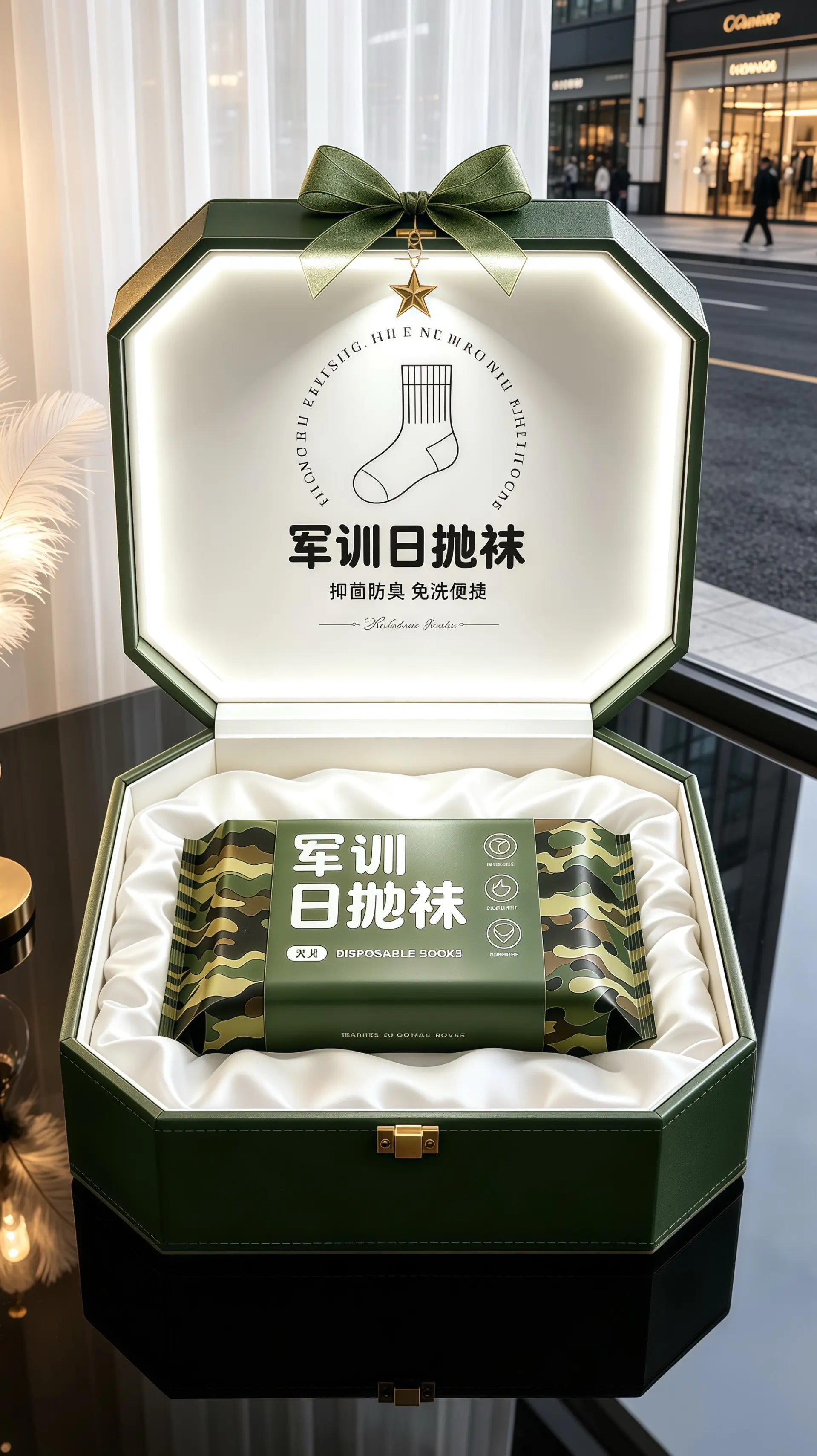 今年雨水特别多，赶紧安排了一次性袜子