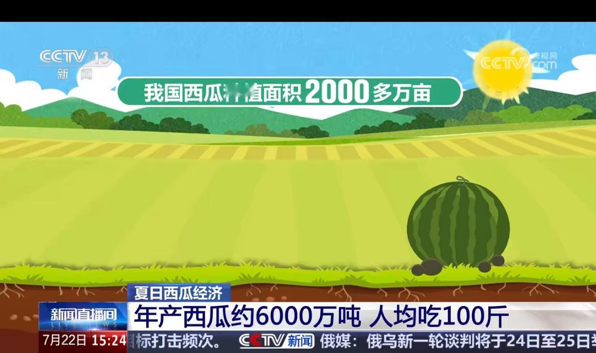 中国人平均每人每年吃100斤西瓜，你达标了吗？小时候一个人可以吃半个西瓜，现在吃
