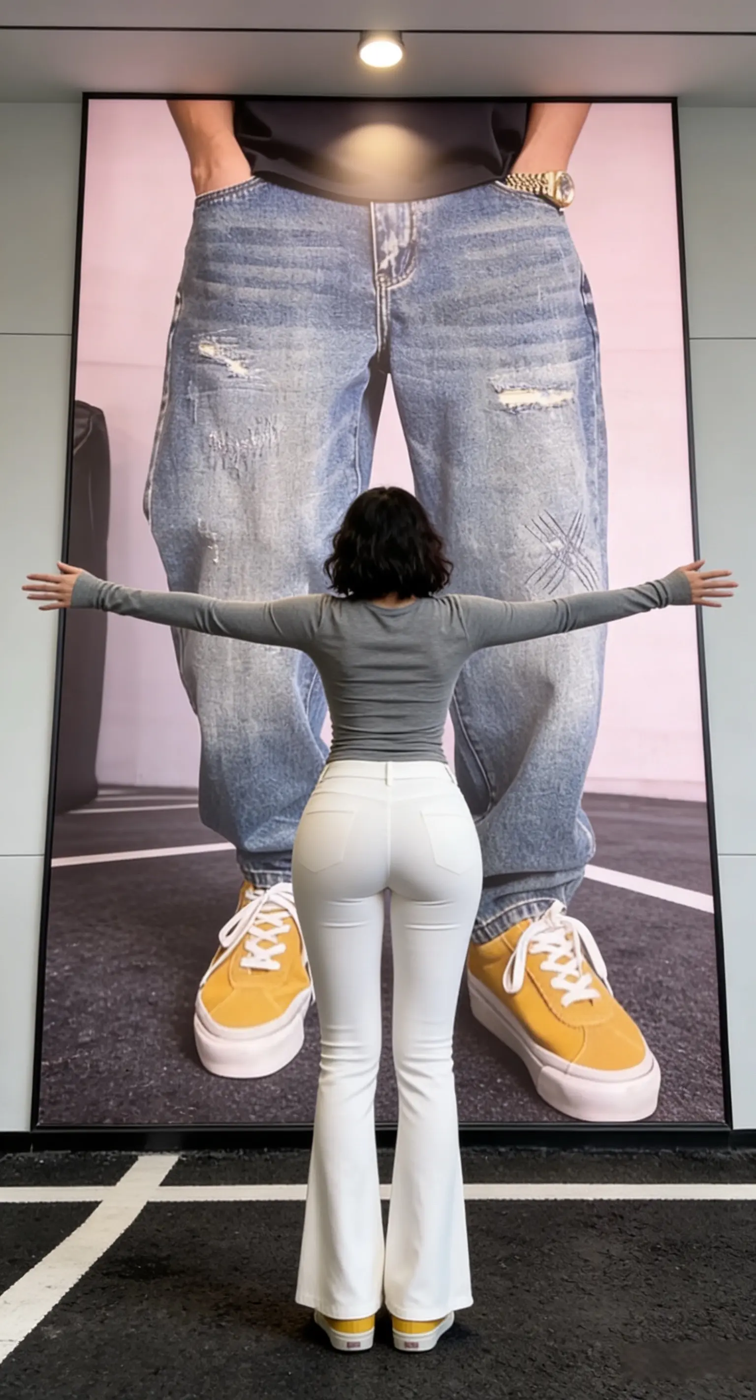 大码美式休闲痞帅复古破洞补丁牛仔裤男直筒宽松百搭锥形乞丐裤子         ✓