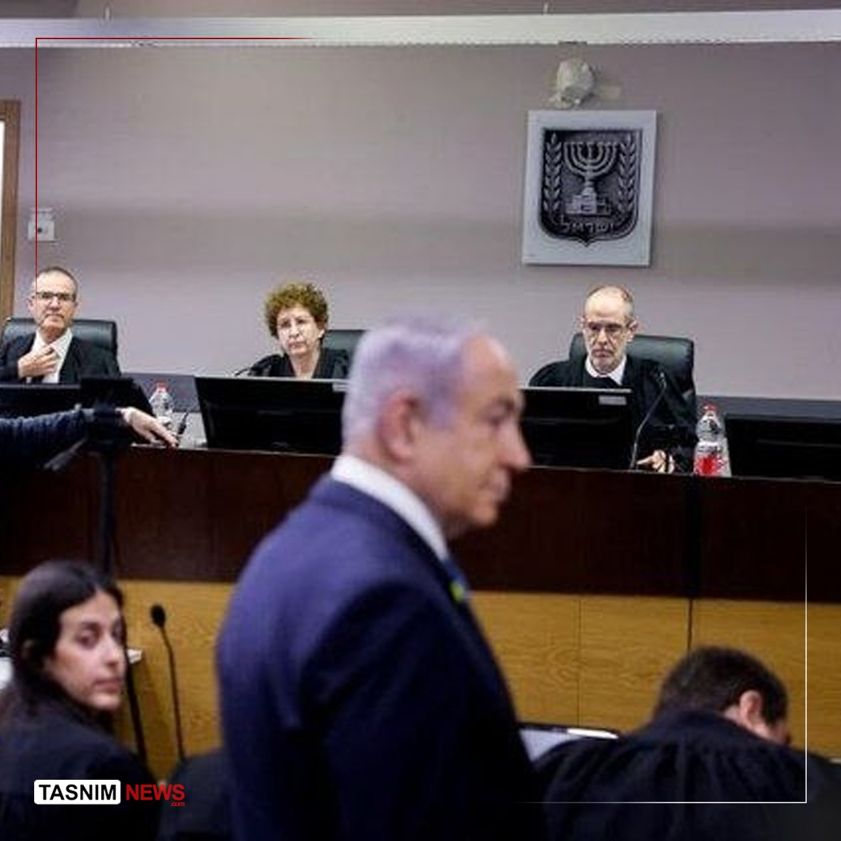 🔻塔斯尼姆通讯社报道：内塔尼亚胡再次离开关于他腐败案的法庭审理。🔻以色列总理