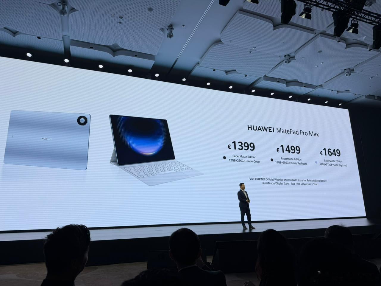 华为MatePad Pro Max发布，12+256/12+512，有柔光版。是