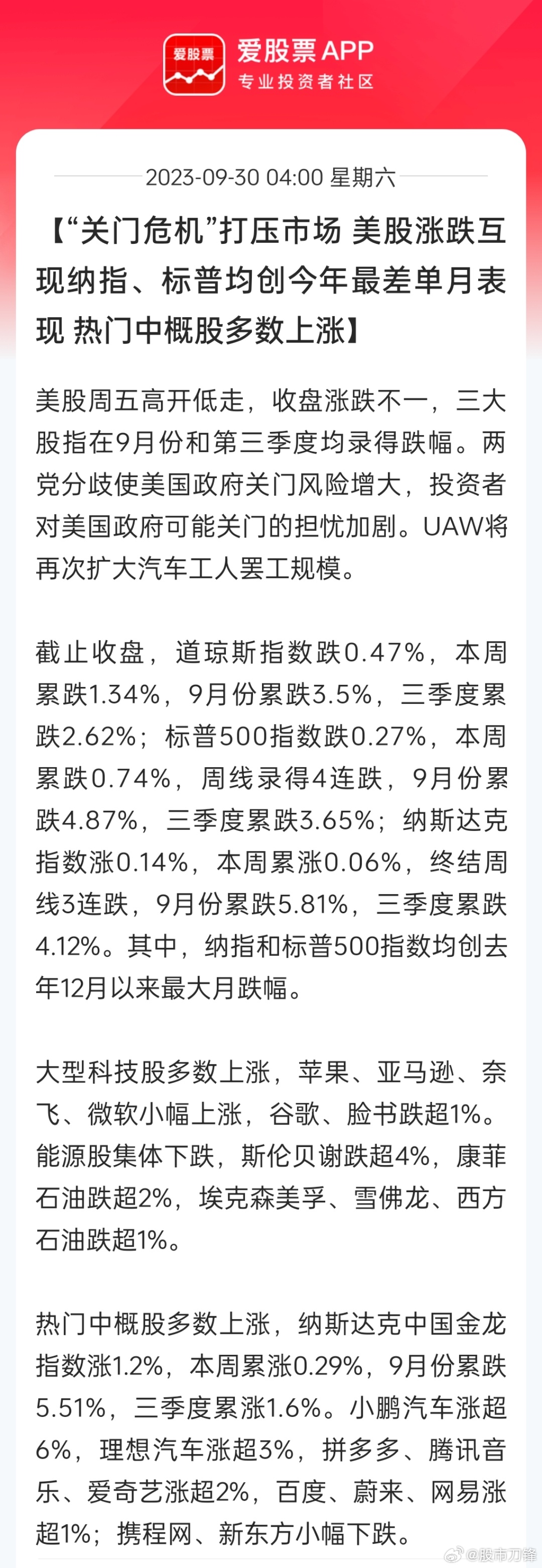 假期最大的风险，就是美股可能的幺蛾子。从技术面来看，美股已经形成头肩顶！这意味着