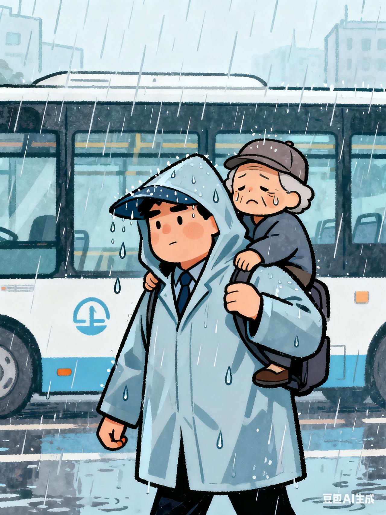 家人们，今天一定要来听听这个超暖心的事儿！
 
在一个风雨交加的日子里，街头发生