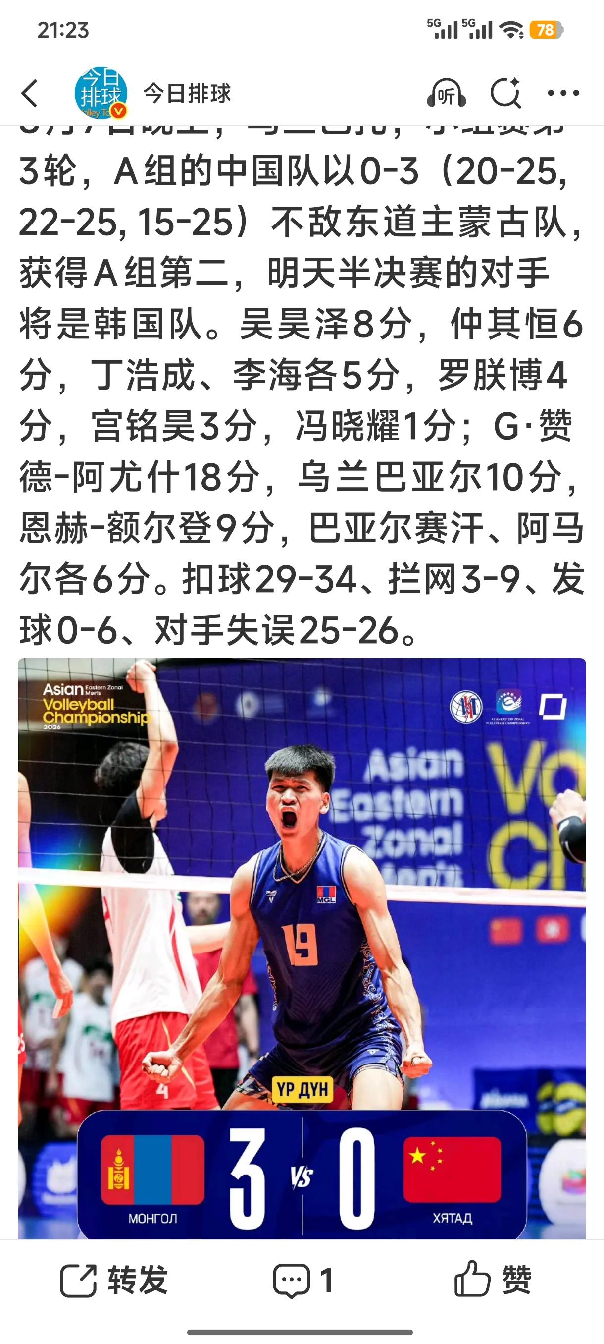 次战0:3负于蒙古🇲🇳队，惨不忍睹!