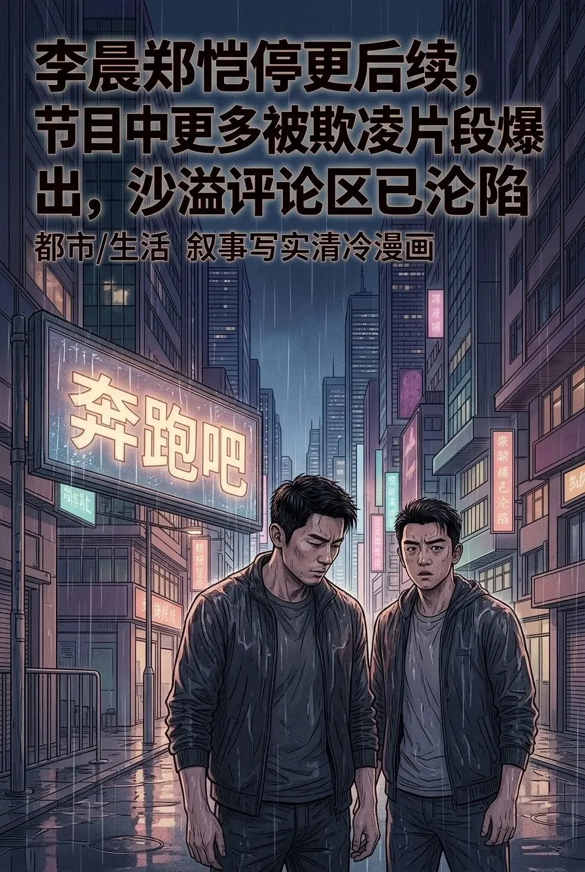 李晨郑恺停更后续，节目中更多被欺凌片段爆。出，沙溢评论区已沦陷
