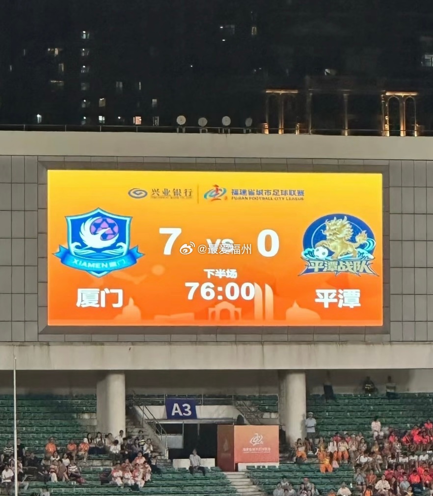 闽超比赛场次最大比分出现 厦门队7:0平潭队 这个纪录还只是“厦门二队”创下的 