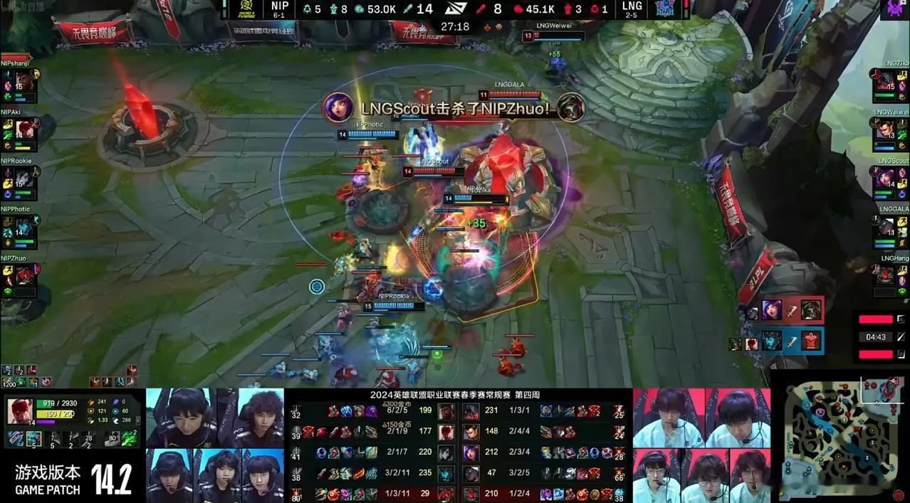 又是让一追二！“乌龟阵”没用了，已是2-6战绩的LNG，明显无药可救了[捂脸][