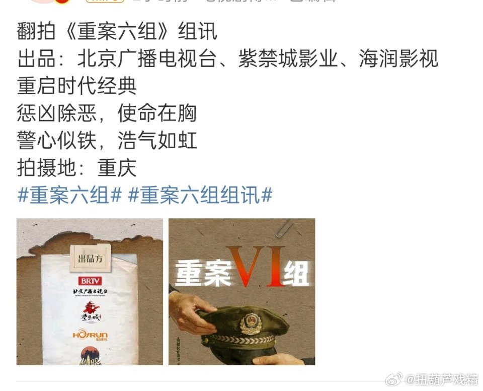 翻拍重案六组啊啊啊，是我喜欢的刑侦题材，在重庆拍就让那个重庆帅哥拍吧，我觉得行
