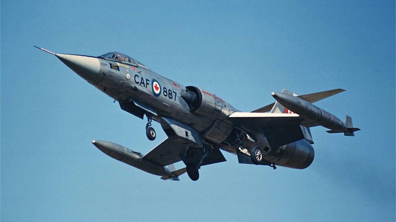 70年代，加拿大空军的美制F-104G战斗机。