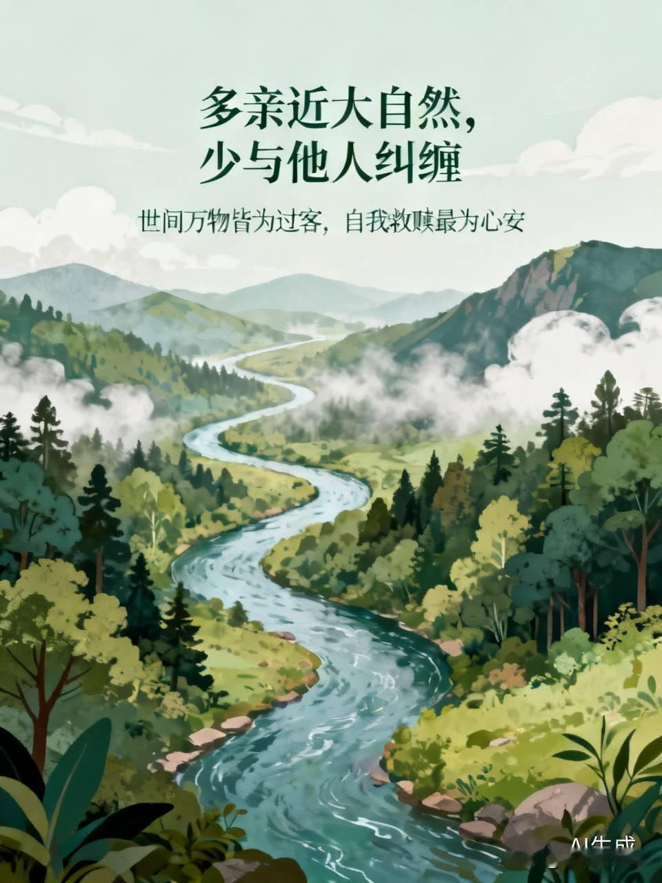 你可知道，这年头最惬意的活法是什么？

喏，多亲近大自然，少与他人纠缠。

与熟