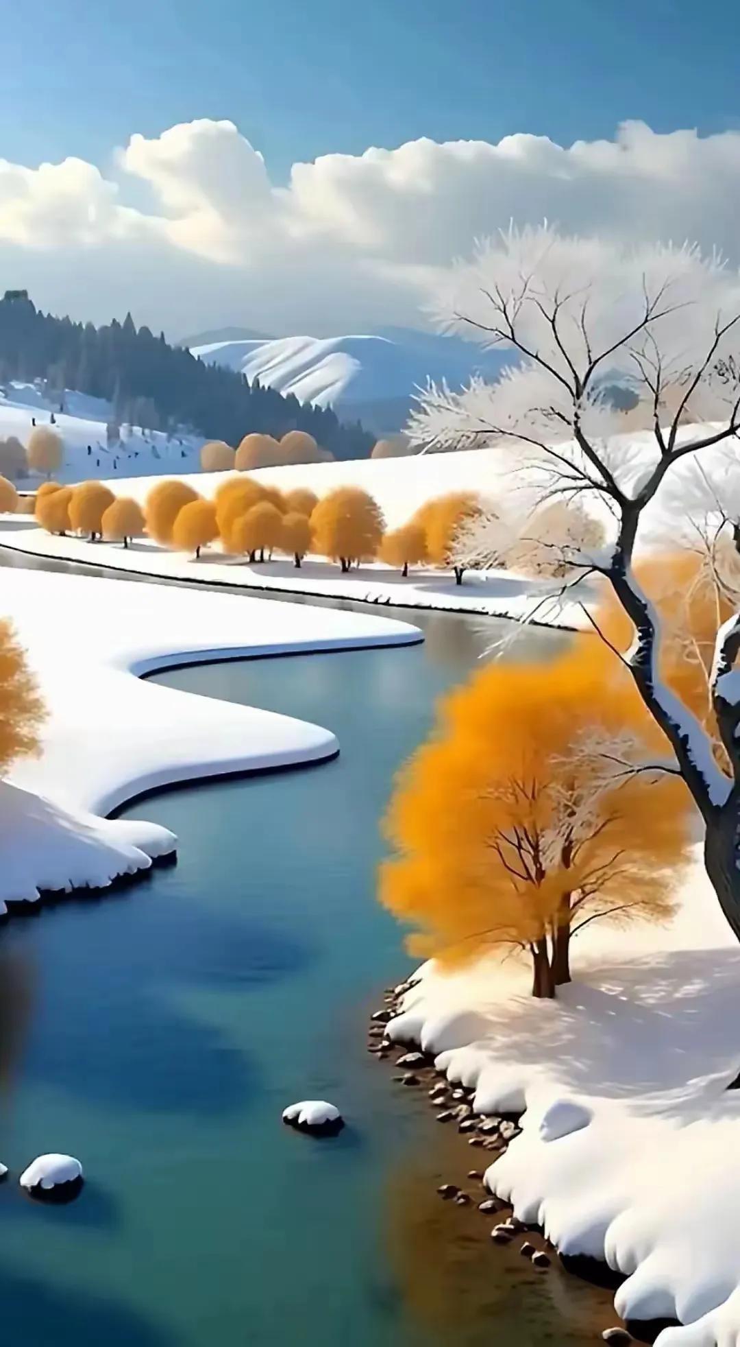 上联：？？？
下联：雪落千岗透骨凉。
