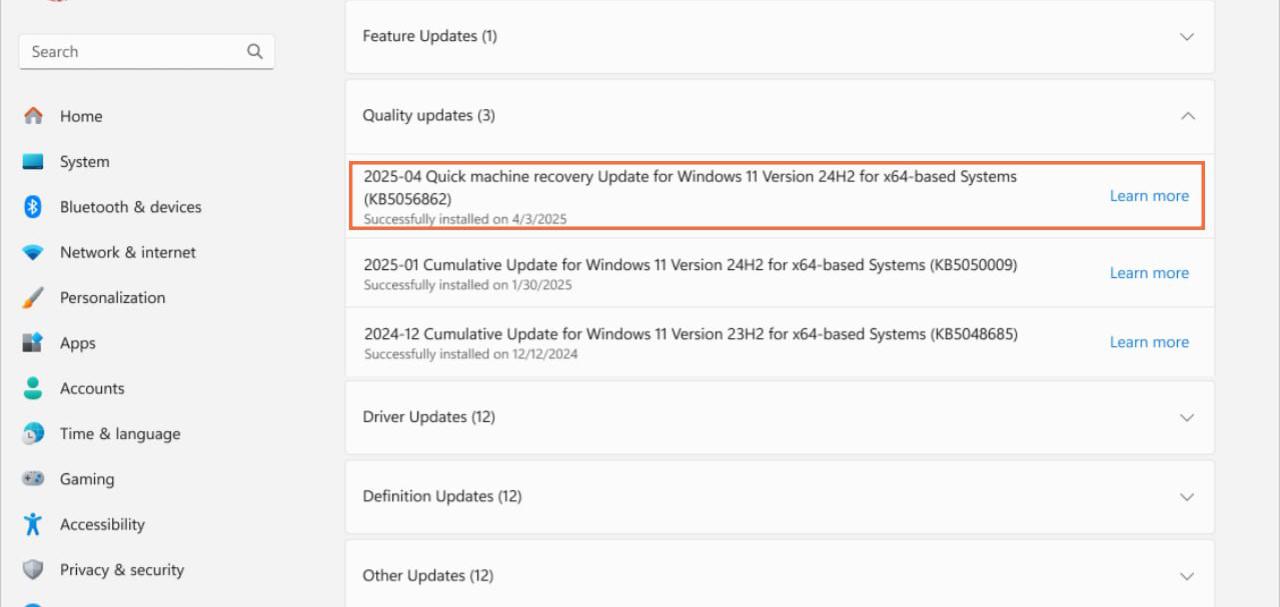 微软推出 Windows 11 快速机器恢复测试补丁包，系统在无法启动时可以通过