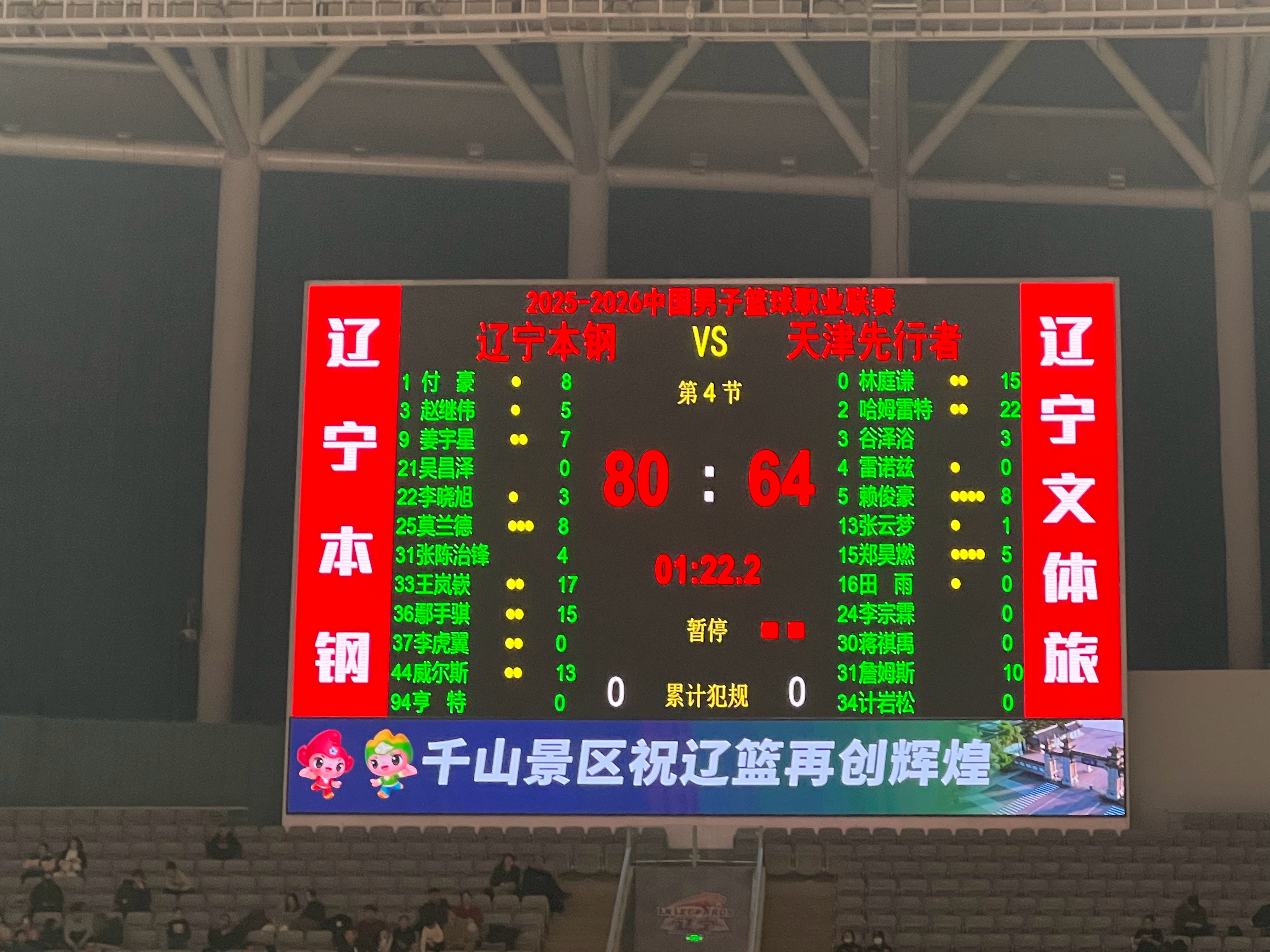 单节33分！好久没看到这么酣畅淋漓的进攻了！！！辽宁男篮vs天津男篮