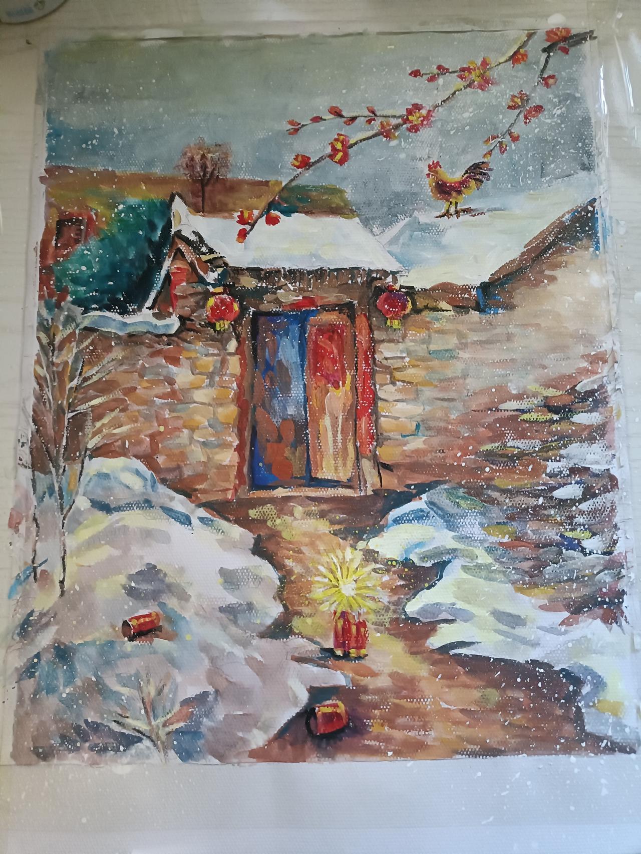 分享今天的随手拍！自己画的水粉画