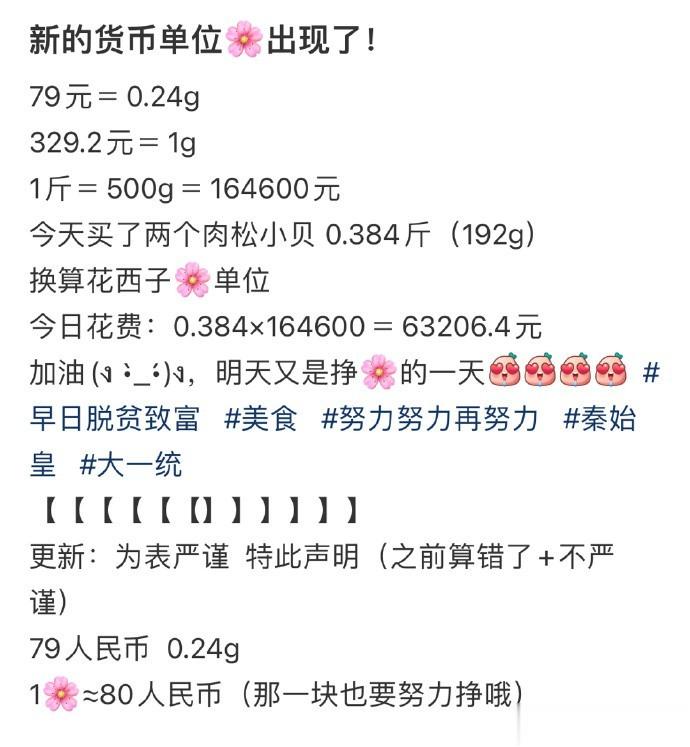 新的货币单位🌸出现了！ ​​​