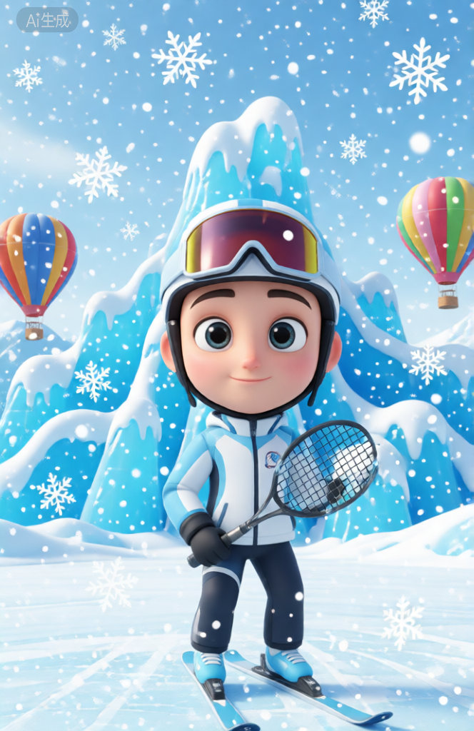 我的冬奥AI形象 AI现在真的是方便，上午有人推荐我使用AI生成一下冬奥形象，这
