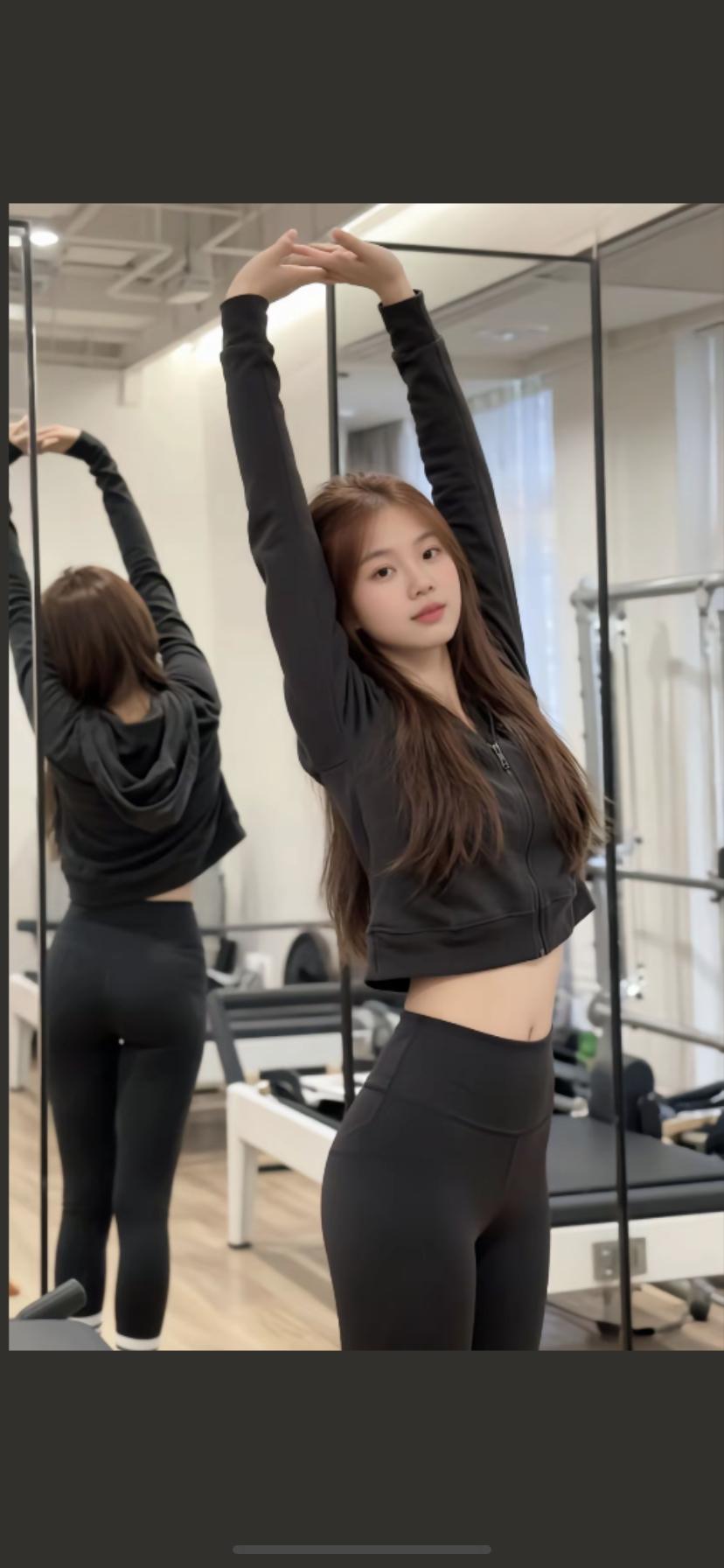 健身女孩，活力满满，运动燃脂，健康生活！