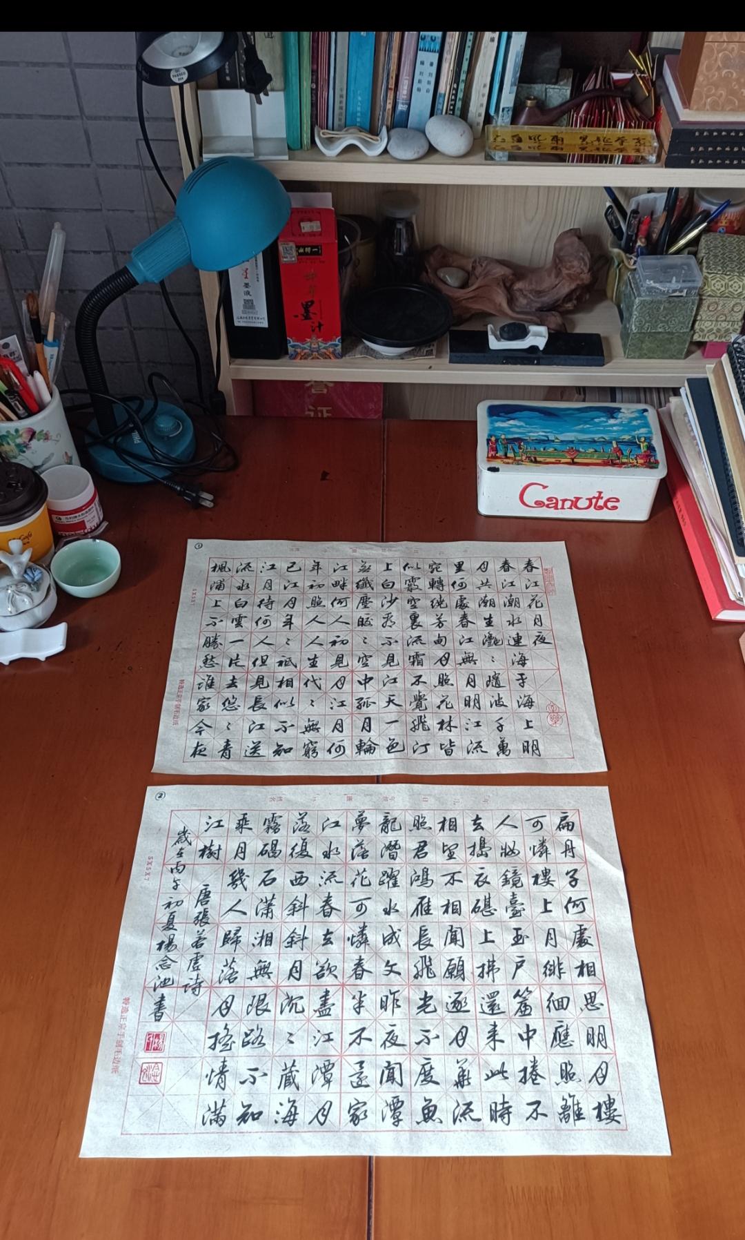 岁月留痕(9)小行书课稿。