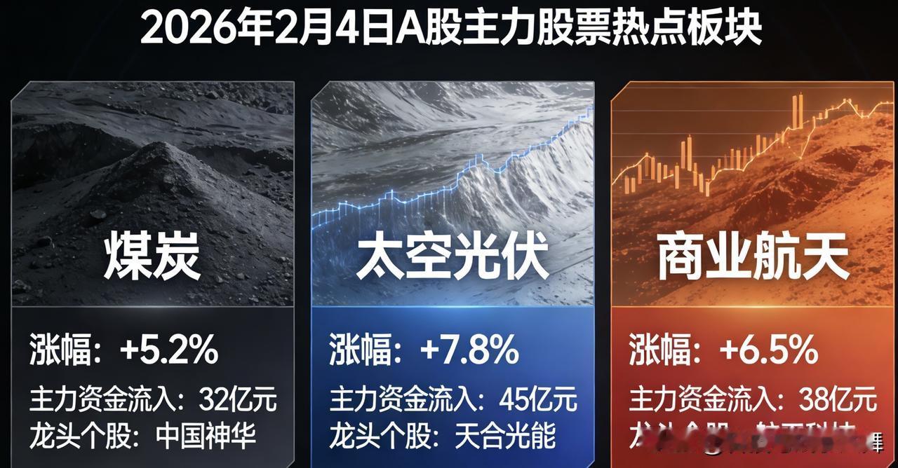 2026年2月4日主力股票热点板块，简报

今日A股呈现显著结构性分化，资金上演