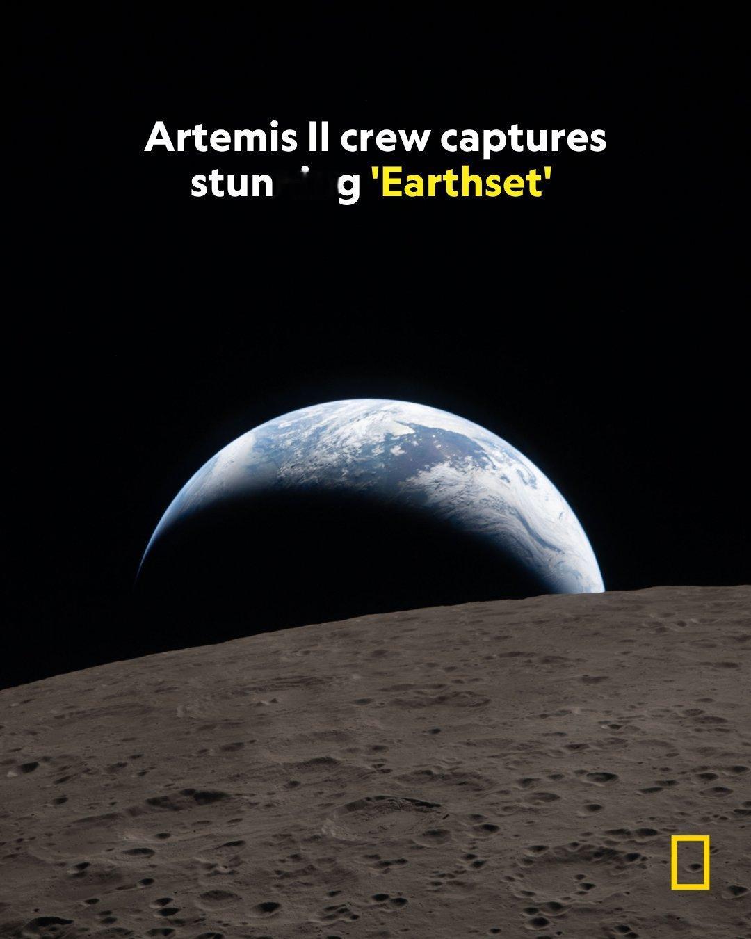 地落。2026年4月6日。从另一端凝望人类，首张从月球背面拍摄的照片。这张照片从